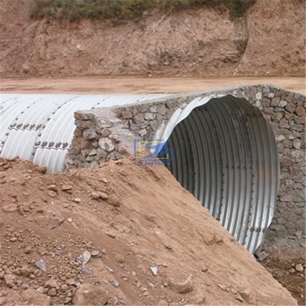 hot galvanzied corrugated steel culvert pipe from China manufacturer